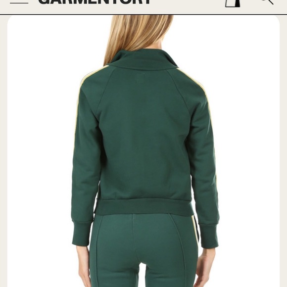 🇺🇸 NSF Camila Pullover Small Striped Quarter Zip Up Sweatshirt Cream USA Made - Picture 15 of 15